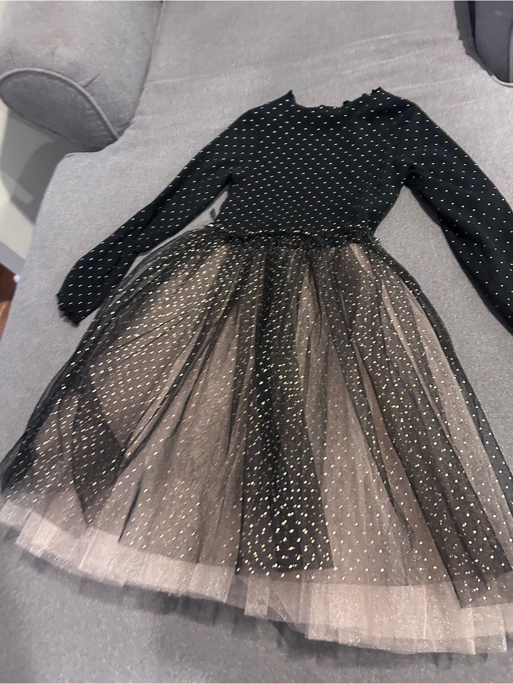 Girls' Black Sparkle Tulle Party Dress - Brand : Petite Hailey
